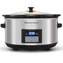 Amazon.com: Elite Gourmet MST-900D 8.5Qt Digital Programmable XL Jumbo Slow Cooker, Adjustable Temp, Entrees, Sauces, Stews & Dips, Dishwasher Safe Glass Lid & Crock, Stainless Steel: Home & Kitchen