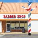 Wenqik Barber Shop Inflatable Tube Man 20' Tall Blow up Waving Arm Flailing Tube Man Giant Guy Wacky Dancing Puppet Guy for Outdoor Advertising Events (Not Include Blower)