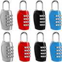 Hedume 8 Pack Combination Lock 4 Digit Padlock for School Gym Locker, Sports Locker, Fence, Toolbox, Gate, Case, Hasp Storage