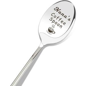 Nana Gifts for Grandma - Nana Birthday Gifts Engraved Stainless Steel Coffee Spoons Coffee Gifts for Nanas Funny Christmas Mother's Day Grandparents Day Gift Presents for Nanas Grandpas