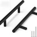 homdiy 10 Pack 3 Inch Solid Cabinet Handles Black Cabinet Pulls Kitchen Cabinet Handles Black for Dresser Drawer Cupboard