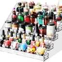 HUITAI Acrylic Display Shelf,Risers Display Stands,Perfume Organizer,Cupcake Stand,Tiered Display Stand,Sticker Display,Card Stands For Display,Card Display Stand,Figure DisplaySpice Rack(6 Tier)