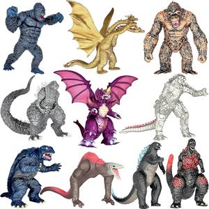 TwCare Exclusive 10-Piece Godzilla vs Kong Action Figure Set with Movable Joints and Cake Toppers