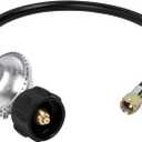 SHINESTAR 2 Feet Propane Regulator and Hose, Replacement Grill Part for Weber Spirit/ Genesis, Blackstone 28"/ 36" Griddles, Patio Heater, Fire Pit and More, 3/ 8" Female Flare for Most LP Gas Grills