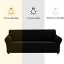Joccun Stretch Loveseat Couch Cover Slipcover, 1-Piece Sofa Cover for 2 Cushion Couch Spandex Jacquard Washable Furniture Protector Cover for Living Room, Kids, Pets Loveseat, Black