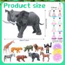 Weysat 27 Pcs Jungle Animal Cake Topper Animals Figures Birthday Party Decorations with Mini Hat with Pom Poms Jungle Toppers Decoration with Mini Skirt and Hat for Wild Animals Themed Party