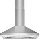 COSMO COS-63175 30 in. Vista Collection 380 CFM Ducted Wall Mount Range Hood, Button Controls, LED Lights, Stainless Steel