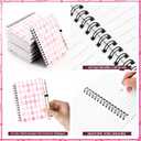 3 x Sinload 12 Pcs Pink Bow Ballpoint Pens with 3 Notebooks, Black Ink Set | Coquette Preppy Aesthetic Supplies for Girls, Cute Writing Gift for School Office Birthday, Spiral Notebooks with Holder