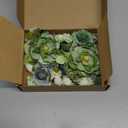 Floroom Mini Artificial Flower Heads Sage & Olive Green Fake Peony Daisy Rose Multicolor Small Faux Silk Flower Heads for Cake Craft Garland Wedding Party Graduation Cap DIY Home Decoration, 0.8"-3.6"