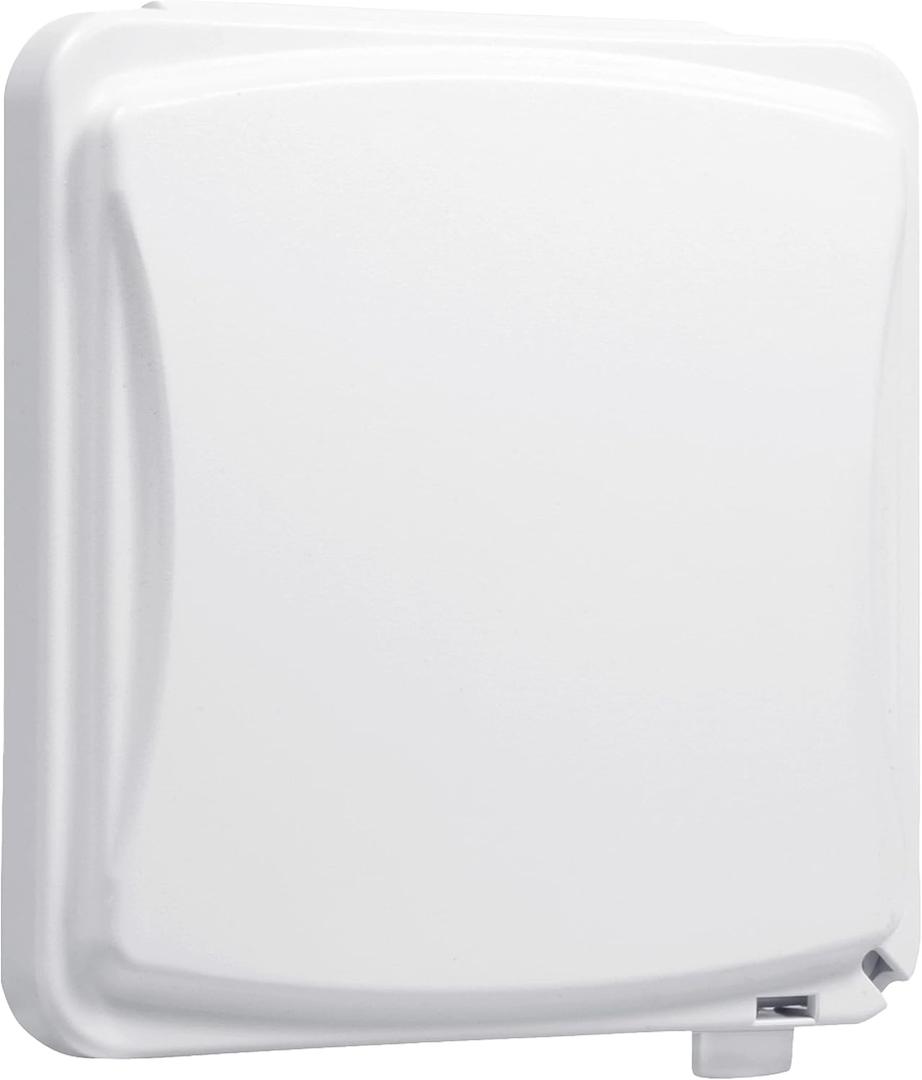 TayMac MM1410W 55-in-1 Configurations 2-Gang Vertical Weatherproof Plastic Flat Cover, White