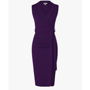 GRACE KARIN Women's Wear to Work Sleeveless Ruched Bodycon Office Pencil Midi Dresses with Belt, size 8