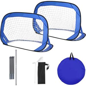 Pop Up Soccer Goals for Backyard, Portable Soccer Goals 2 Pack 3.6 x 2.4 FT for Soccer Training, Sports and Outdoors Use, Carrying Bag Included