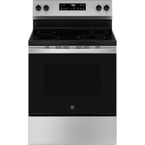 GE 30 in. 4-Burner Electric Range, Black, GRF400SVBB