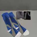 ZFiSt 3 Pair Sport Compression Socks Men Women, Compression Stocking Nurse Socks for Edema Travel (XXL)