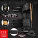 BEAST RAGE MMA Martial Arts Shin Guards for Kickboxing Adjustable Muay Thai, Padded Martial Arts Shin Pads Leg Guard with Instep Sleeves MMA Training BJJ Karate Boxing Taekwondo (Golden, XL)