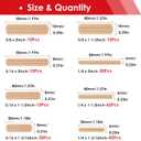 smseace 255Pcs Wooden Dowel Pins - 8 Sizes 1/4Inch 5/16Inch 3/8Inch Fluted Wooden Dowel Kit for Crafts, Furniture, Door, DIY