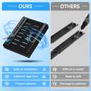 Expandable Pull Out Cabinet Organizer Adhesive12.5"-20.6" W21" D No Drill Adjustable Cabinet Drawers,Slide Out Cabinet Organizer for Home Kitchen,Pantry,Black 1PC