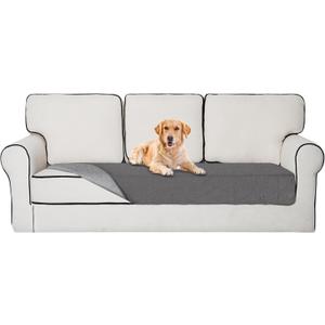 Easy-Going Waterproof Dog Bed Cover Reversible Leak Proof Pet Blanket Replacement Mat for Furniture Washable Couch Cover Sofa Cover for Dogs Cat(30x70 Inch, Gray/Light Gray)