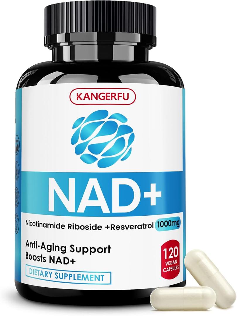 NAD+ Supplement 1000MG | 12-in-1 Complex with Nicotinamide Riboside NR, Resveratrol, Berberine, Quercetin - NAD Resveratrol Supplement for Anti-Aging, Energy, Focus - 119 Capsules