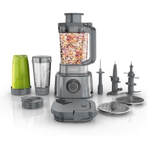Ninja Blender & Food Processor Combo, Foodi Power Blender System for Smoothies, Bowls, Spreads & Shakes, 6 Functions, 72-oz Pitcher, To-Go Cups, Silver, SS401