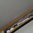 Tension Curtain Rod Heavy Duty Curtain Rods No Drilling Adjustable Rod for Window Patio, Holds 56 lbs, Rust Resistant, 1.26" Diameter (Black, 41" to 86")