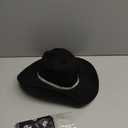 3Pcs Rhinestone Cowboy Hat for Women with Bandana, Heart Sunglasses set, Wide Brim Cowgirl Hat for Western Disco Party. 57 cm