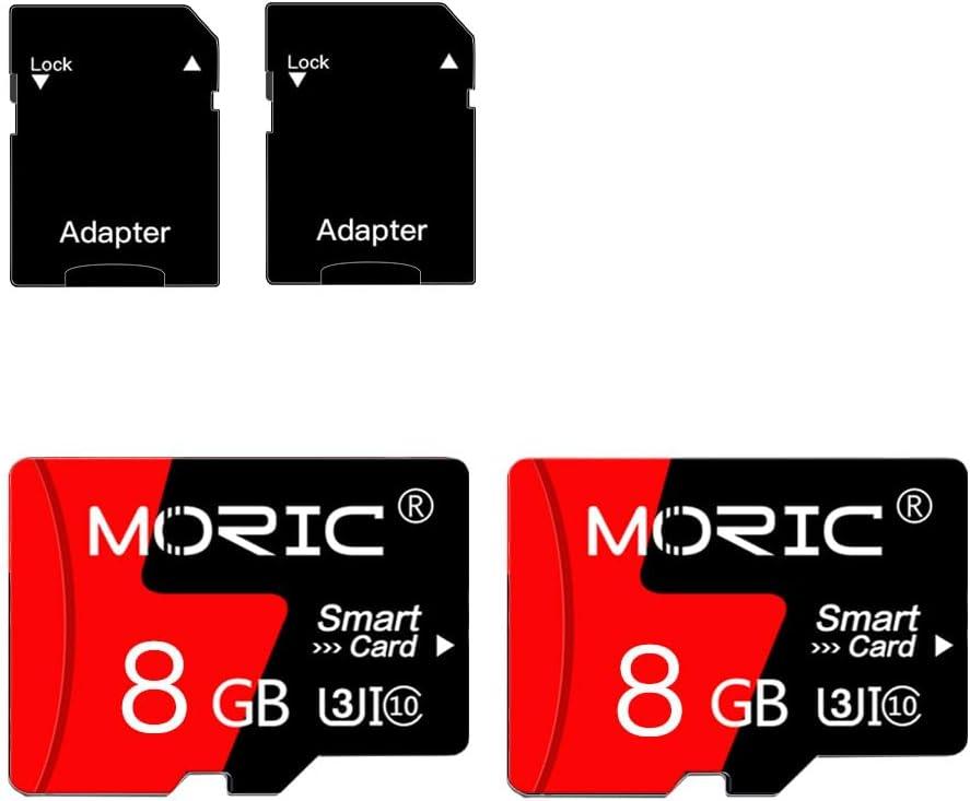 2 Pack 8GB Micro SD Card with Adapter High Speed Memory Card,C10 A1 Memory TF Card for Camera/Dash Cam/Smartphone/Tablet/Drone