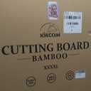 Bamboo Cutting Boards for Kitchen, Extra Large Wood Cutting Board with Deep Juice Groove and Handle Heavy Duty Chopping board, Kikcoin, 17.6" x 12"