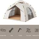 Camping Tent 2-3 Person for Outdoors with Rainfly 2 Windows 2 Doors Sunproof Waterproof Thickened Fabric Automatic Open