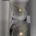 Glass Soap Dispenser 2 Pack - Modern Bathroom & Kitchen Sink Dispenser with Waterproof Labels (White Bottles+Gold Pumps)