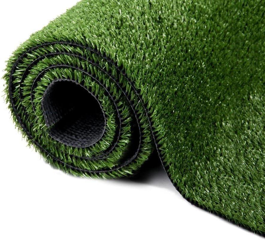 Synthetic Artificial Grass Turf 0.4" Customized Sizes, Drainage Holes Pet Faux Grass Astroturf Rug Carpet 4FTX4FT Indoor Outdoor Rug Area Garden Decor