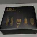 5 in 1 Hot Air Brush - Blow Dryer Brush & Air Curling Wrap Styler with Negative Ion Technology, Hair Dryer Brush for Drying, Curling, Straightening & Styling, Holiday Gift for Women (Black)