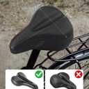 Bike Seat Cushion, Comfortable Bicycle Saddle Cover for Indoor and Outdoor Cycling, Padded Gel Cover for Exercise, Mountain & Road Bikes, Universal Fit for Peloton & Stationary Bikes