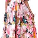 Sissyaki Women's Floral Maxi Dress 2026 Summer Spring Wedding Guest Dress (Medium, 1#multi Pink Print)