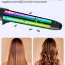 5 in 1 Curling Wand Set: Ohuhu Curling Iron Wand 5Pcs 0.35 to 1.25 Inch Interchangeable Ceramic Barrel Heat Protective Glove 2 Clips Dual Voltage Hair Curler Women Rainbow