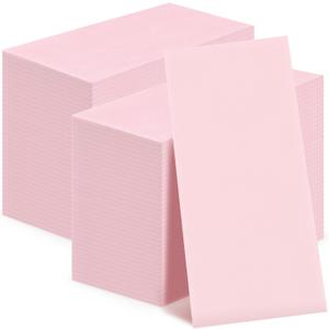 Qilery 100 Pcs Linen Feel Disposable Dinner Napkins Decorative Paper Napkin 17"x12" Paper Soft Hand Towel Absorbent Disposable Guest Towel for Kitchen Wedding Party (Pink)