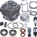 AUMEL Big Bore 49mm Cylinder Nikasil Piston Crankshaft Bearings Oil Seals Decompression Gasket Kit for Stihl MS361 Chainsaw 1135 020 1202