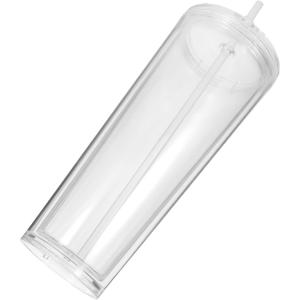 Large Capacity Reusable Plastic Cups Double Cup for Juice Milk Cold Water Smoothie Office Hotel Bar Party
