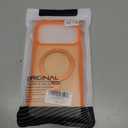 Magnetic Ring Stand Case for iPhone 17 Pro Max - 120 rotatable Stand, Shockproof, Non-Slip, N52 Magnet, Matt Transparent Back, Easy to Clean, Military Standard Drop Protection (Orange)