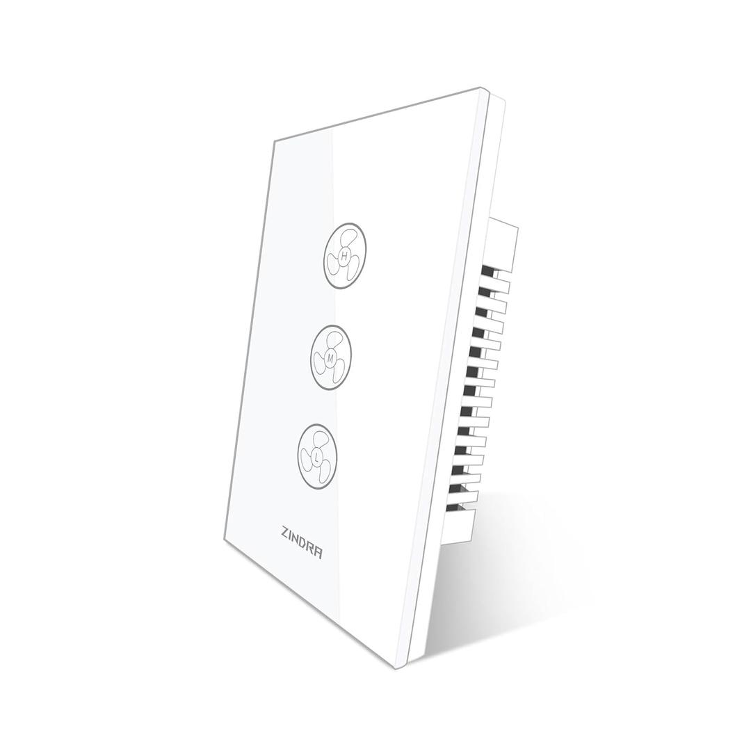 Smart Ceiling Fan and Light Switch, WiFi 3-Speed Fan Controller, Works with Alexa and Google Home, Tuya/Smart Life APP Remote Control, Timer & Countdown Function, No Hub Required, Neutral Wire Needed