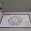 Non-stick Pastry Mat, Silicone Baking Mat with Measurement, Extra Large Silicone Mat for Baking Cookie Pie Bread Pizza Oven Reusable & Dishwasher Safe (Black)