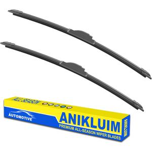 OEM Quality 24" + 19" Premium All-Seasons Durable Stable and Quiet Windshield Wiper Blades-J Hook Wipers(Set of 2)