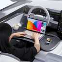 Car Laptop Desk for Tesla Model Y 3, Car Desk Steering Wheel Tray, Foldable Car Table Tray, Foldable Desk Food Tray for Eating and Traveling