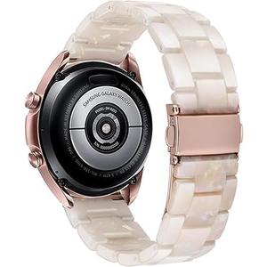 Quick Release Watch Resin Band 22mm 20mm 18mm,Women Men Wacth Bands Compatible with Samsung Galaxy Watch/Huawei Watch/Amazfit Stratos/Garmin Watch/Asus Zenwatch 2 (Colorful ivory white)
