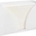 White Acrylic Countertop Paper Towel Dispenser - Freestanding Guest Towel Holder & Napkin Organizer for Bathroom, Kitchen & Office - Fits C-Fold, Z-Fold & Multifold Hand Towels, 10.75" x 6.5" x 4