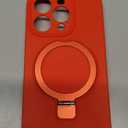 Mag-Ring Designed for iPhone 14 Pro Case, Liquid Silicone [Moisturizing Factor] Extreme Soft Slim Phone Case with Stand [Compatible with MagSafe] for 14pro 6.1 inch Men Women, Dark Green