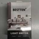 BESTTEN Digital Dimmer Switch with LED Indicator, Single Pole or 3Way Dimmer Light Switch, for Dimmable LED Lights, CFL, Incandescent, Halogen Bulbs, Screwless Wallplate Included, UL Listed, White