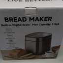 2.5LB Bread Maker with Built-in Electronic Scale, 25-in-1 Bread Machine, Beginner-Friendly with Adjustable Baking & Fermentation, Non-Stick Easy-Clean Pan, Quiet, 15H Delay, Recipes, White