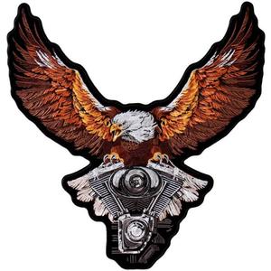 Milwaukee Leather Storm Clouds Eagle 12" x 12" Patch