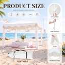 Hosuly 20 Pcs Boho Beach Cabana Picnic Set, Fringe Canopy, Pink